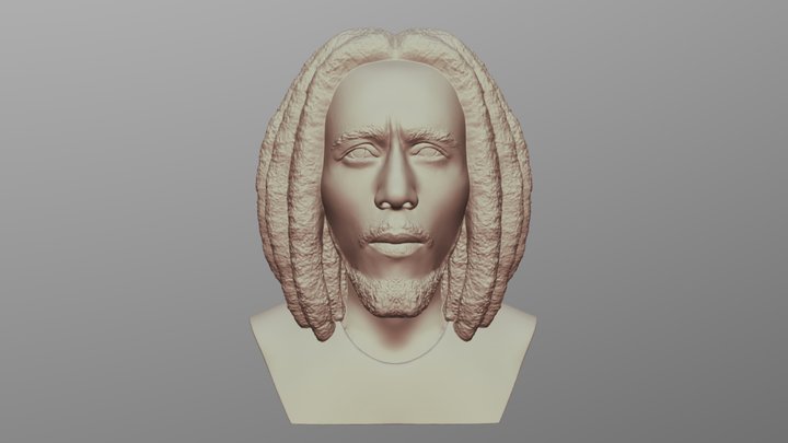 Bob Marley bust for 3D printing 3D Model