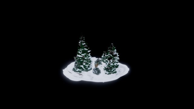 Snowy Forest - Personal Project WIP 3D Model