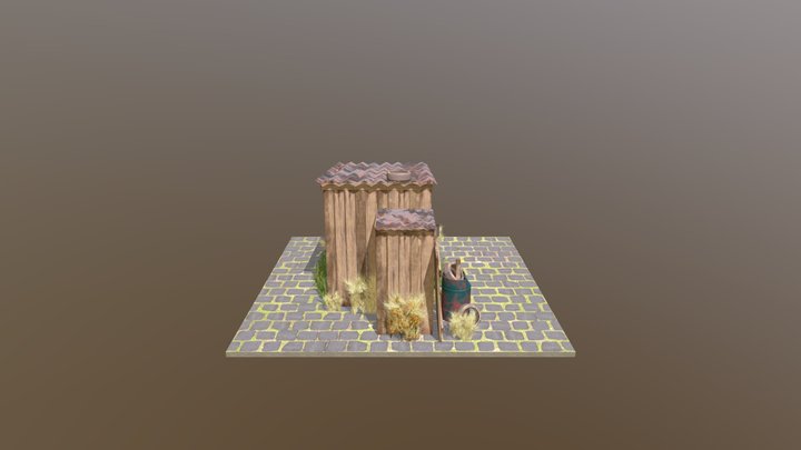 old wood home concept 3D Model