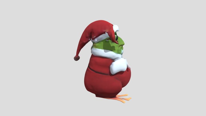Frog Santa (1) 3D Model