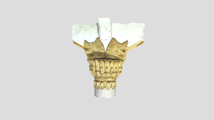 Mẫu cột hoa sen sảnh đón khách (2) 3D Model