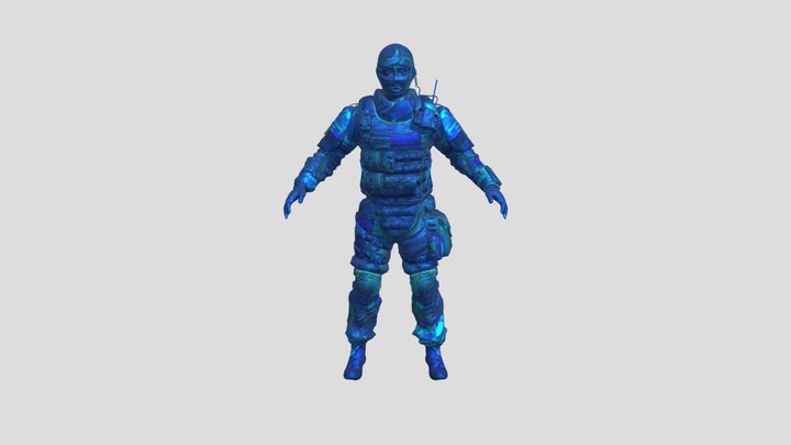 Soldier Free 4K 3D Model