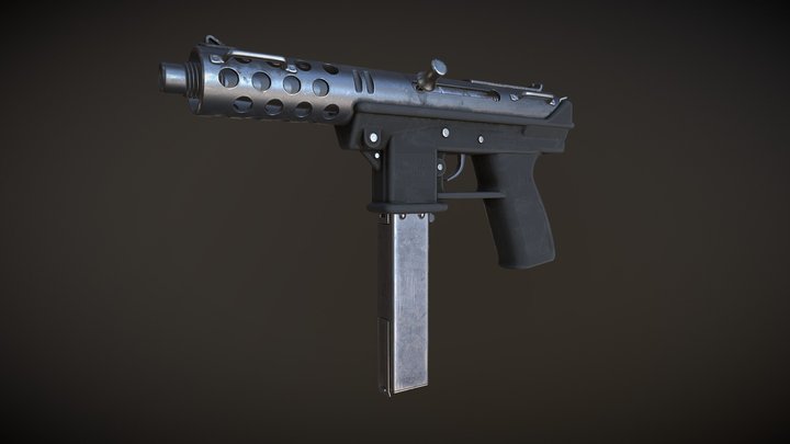 Intratec Tec-9 Pistol. 3D Model