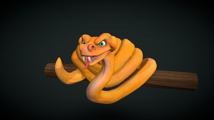 Stylized snake 3D Model