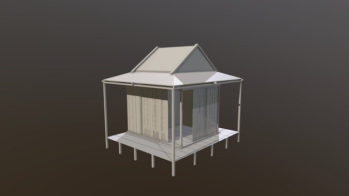 Japanese Wooden House 3D Model