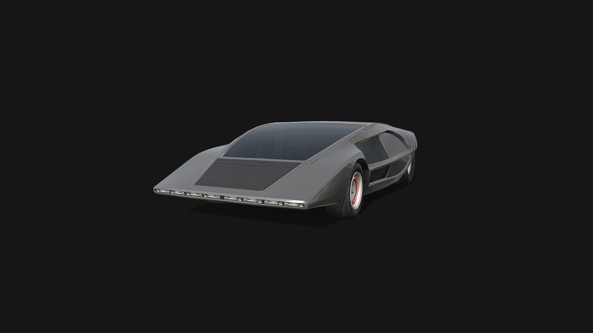 70s italian concept car - Low poly model - Download Free 3D model by ...