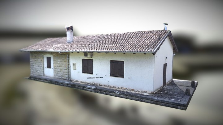 Bahnhof, Parenzana Railway Building Hrvatska 3D Model