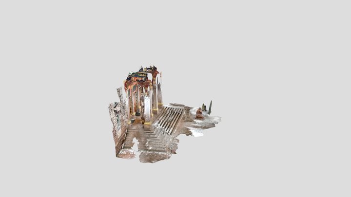 Buddhist Shrine Entrance 3D Model