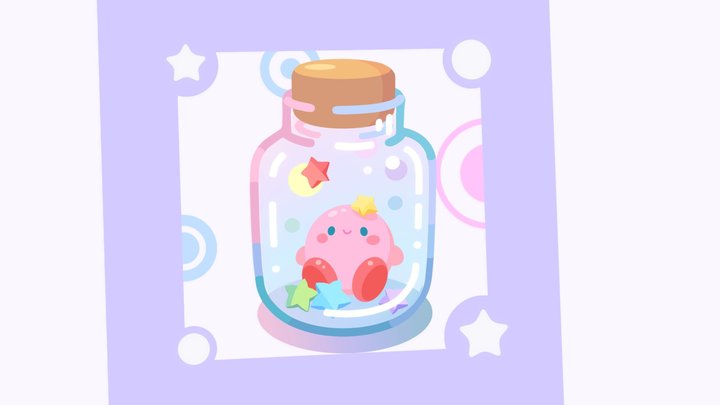 Kirby In a Jar 3D Model