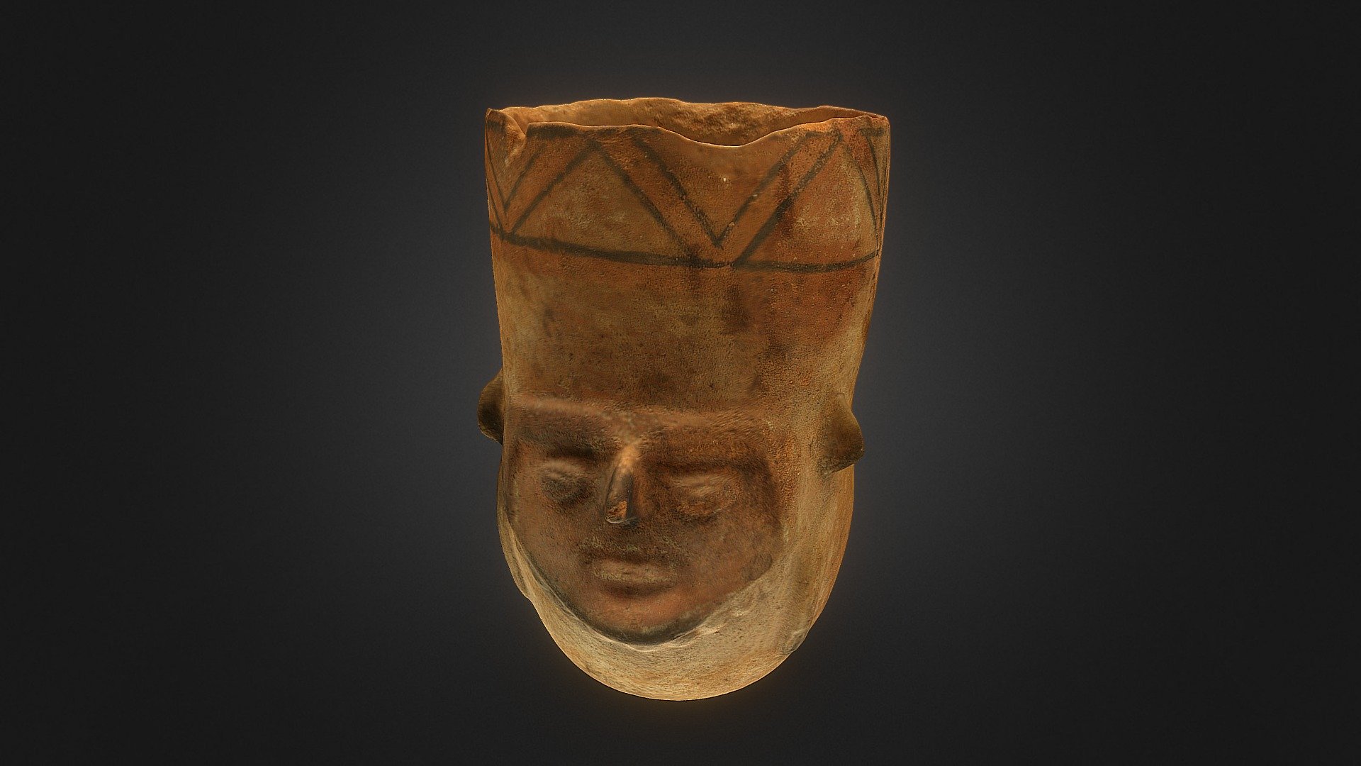 Vaso escultórico de cerámica