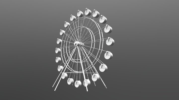 Ferris wheel (Low Poly) 3D Model