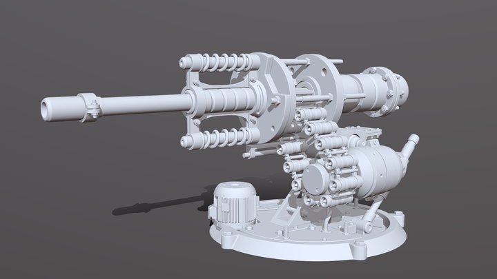 Chain autocannon 3D Model
