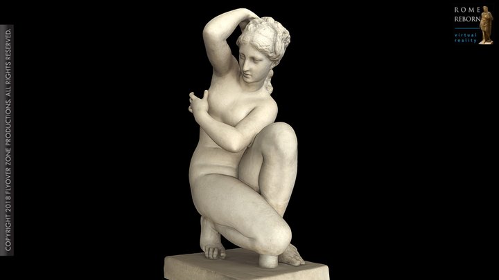 3D rendering of Aphrodite Crouching