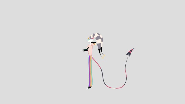 Rainbow Fizzarolli Pose 3D Model