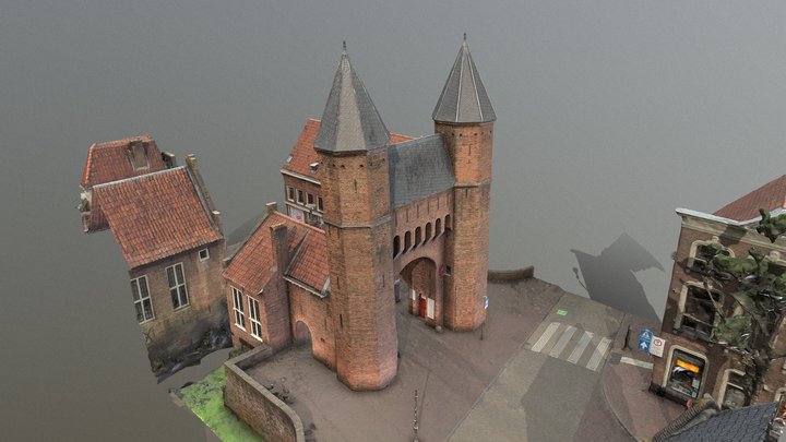 Kamperbinnenpoort 🏰 Medieval gate in Amersfoort 3D Model