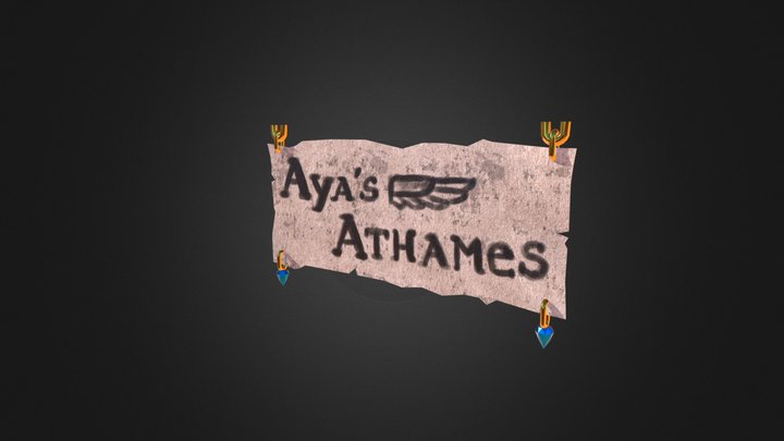 GART160 - Asset 3 - Shop Sign 3D Model