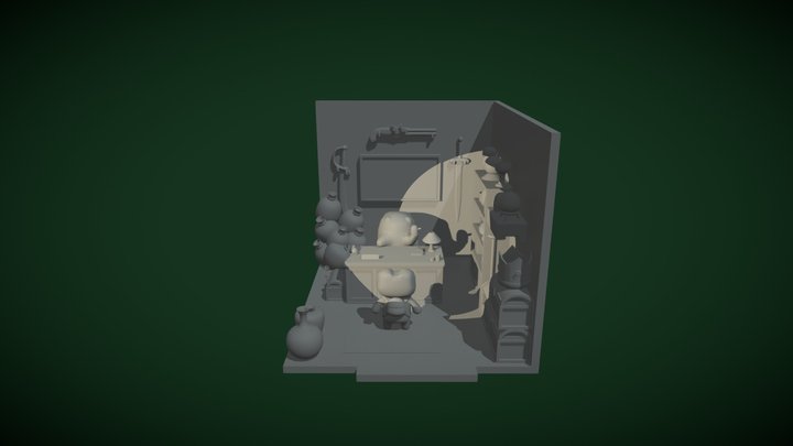 Room Environment. 3D Model
