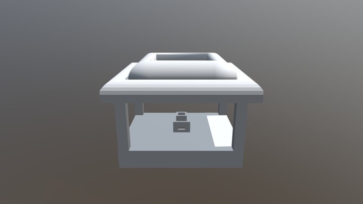 Table with Magical Cubes Underneath 3D Model