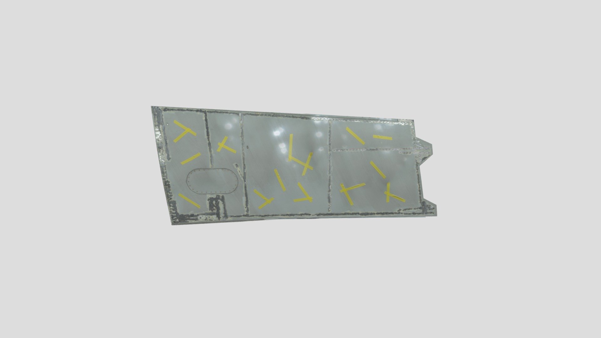 Damaged Plane Wing Panel — Sketchfab embed 3D viewer