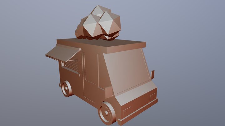 Ice Cream Van 3D Model