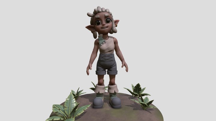 Girl without mount 3D Model