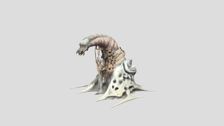 Grotesque Worm 3D Model