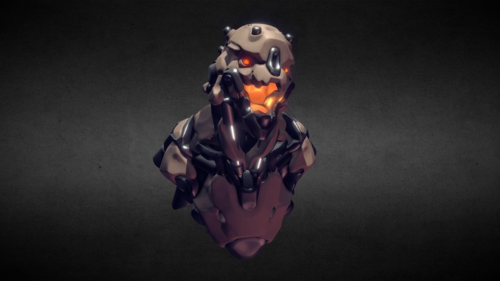 IAD - Sci-Fi Skull 3D Model