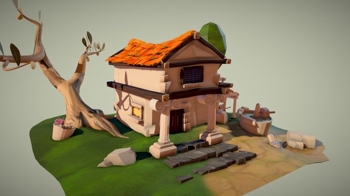 DAE Villages |  Olive Corner 3D Model
