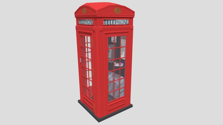 HomeWork 8. Part 1. The red telephone box 3D Model