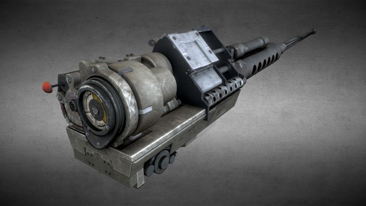 AC-130 - AC25 Heavy Machine Gun 3D Model