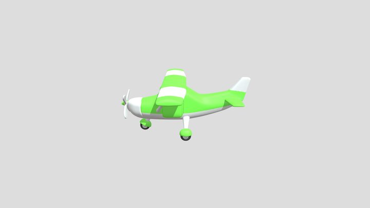 Emerald Skyplane 3D Model