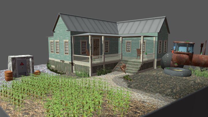 DAE Diorama retake – Small farm 3D Model