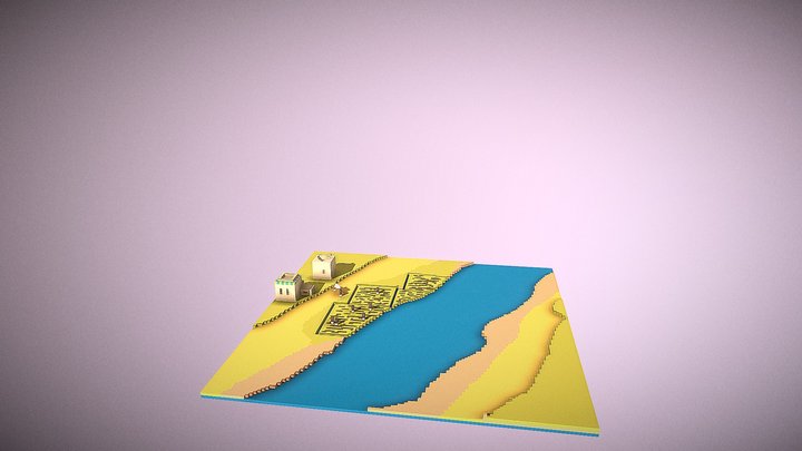 Plantação egípcia 3D Model