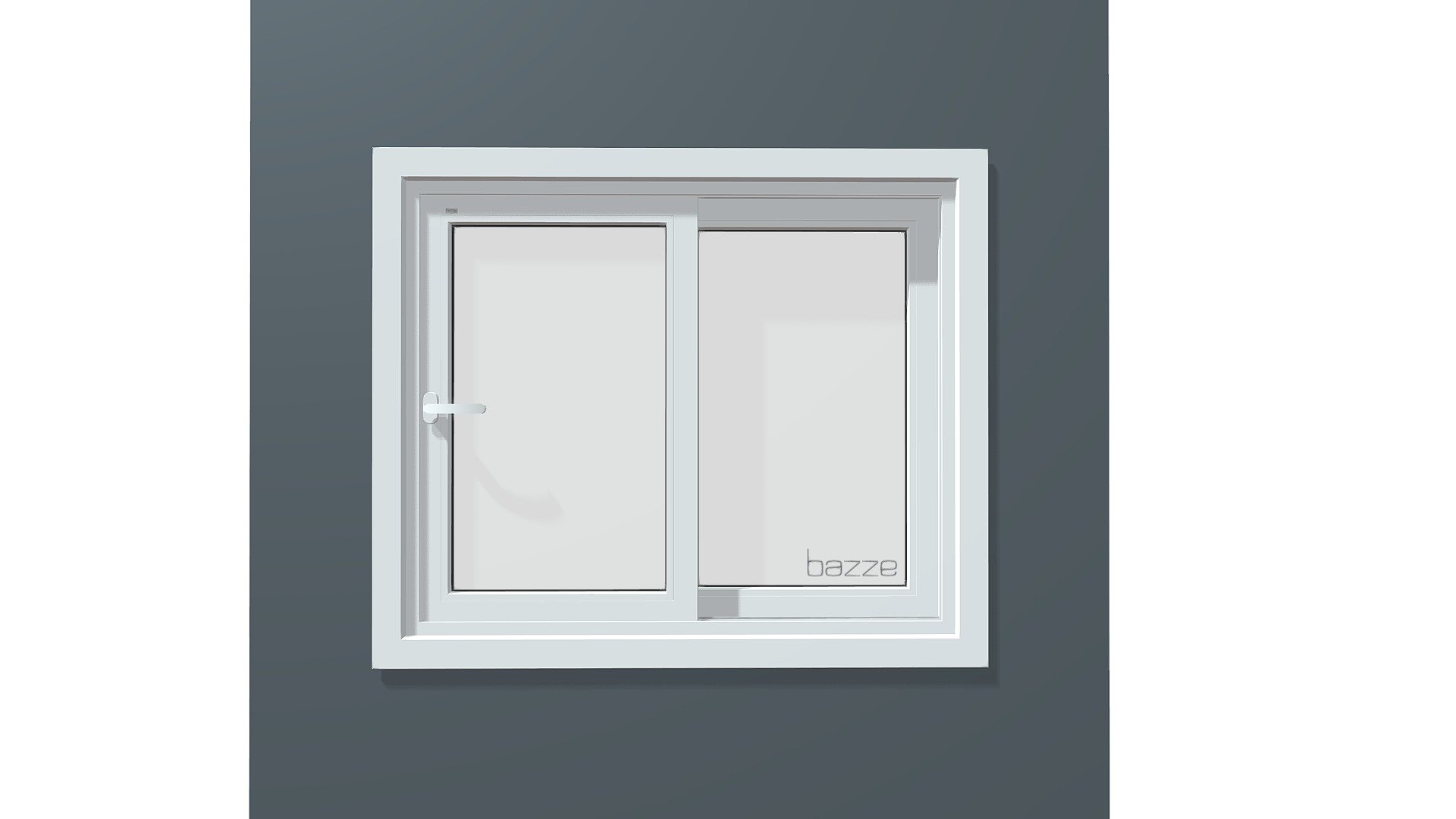 BAZZE PVC - JANELA DE PVC - CORRER - 2 FOLHAS — Sketchfab embed 3D viewer