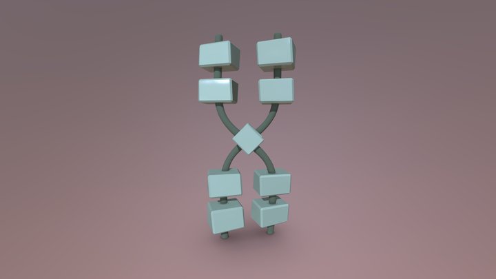 Hashcoin Double Helix 3D Model