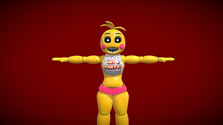FNAF ar - toy chica with no beak 3D Model