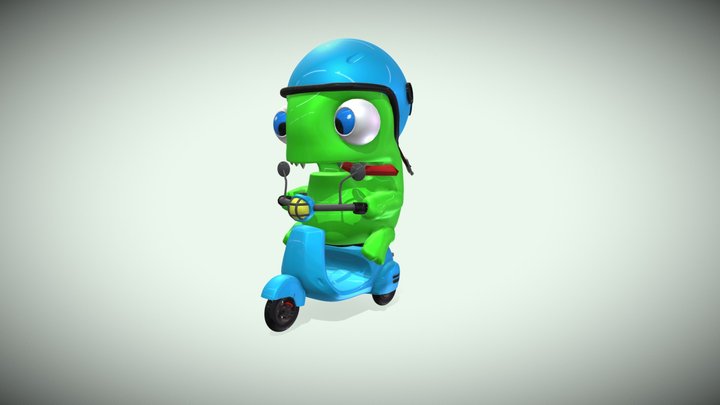 Bug with his travel companion 3D Model