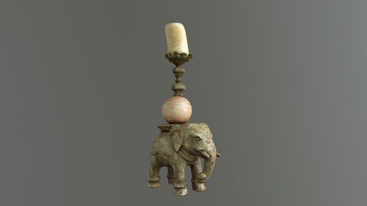 Elephant Candle Holder 3D Model