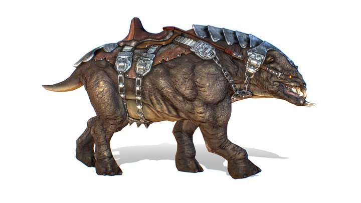 Creature mount Mastodont 3D Model