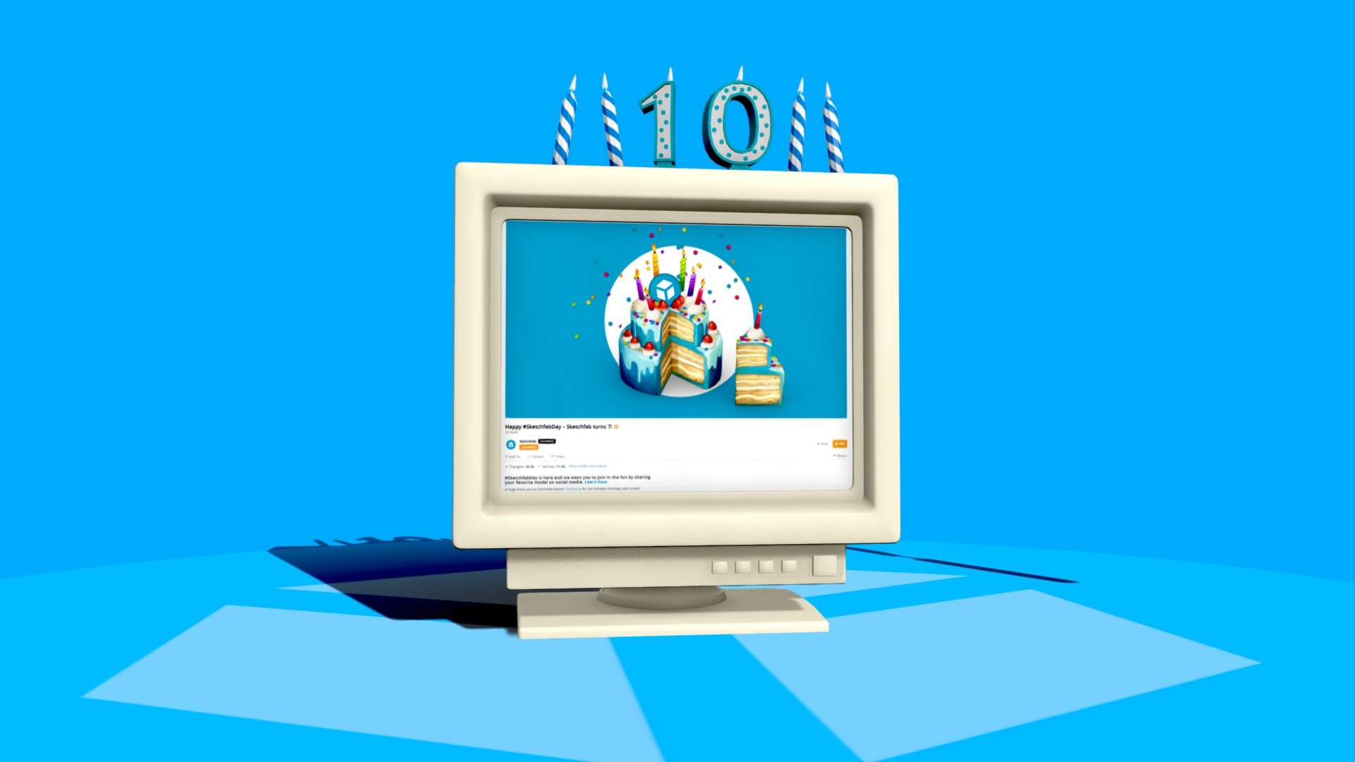 Cake!? Monitor CRT - 3D model by Rafael Rodrigues (@RafaelBR873D ...