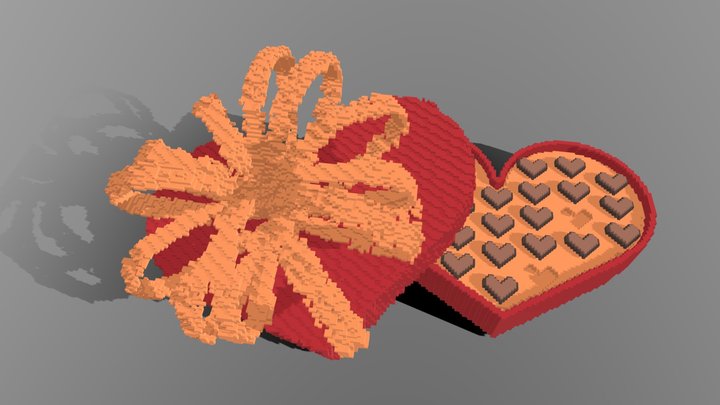Heart Chocolates - #SketchfabWeeklyChallenge 3D Model