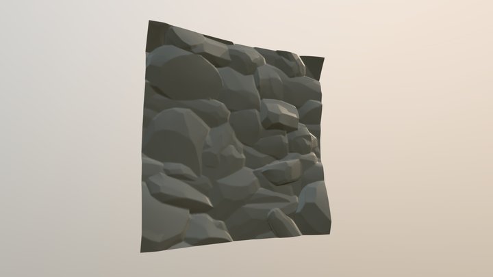 Tilable Stylized Rocks 3D Model