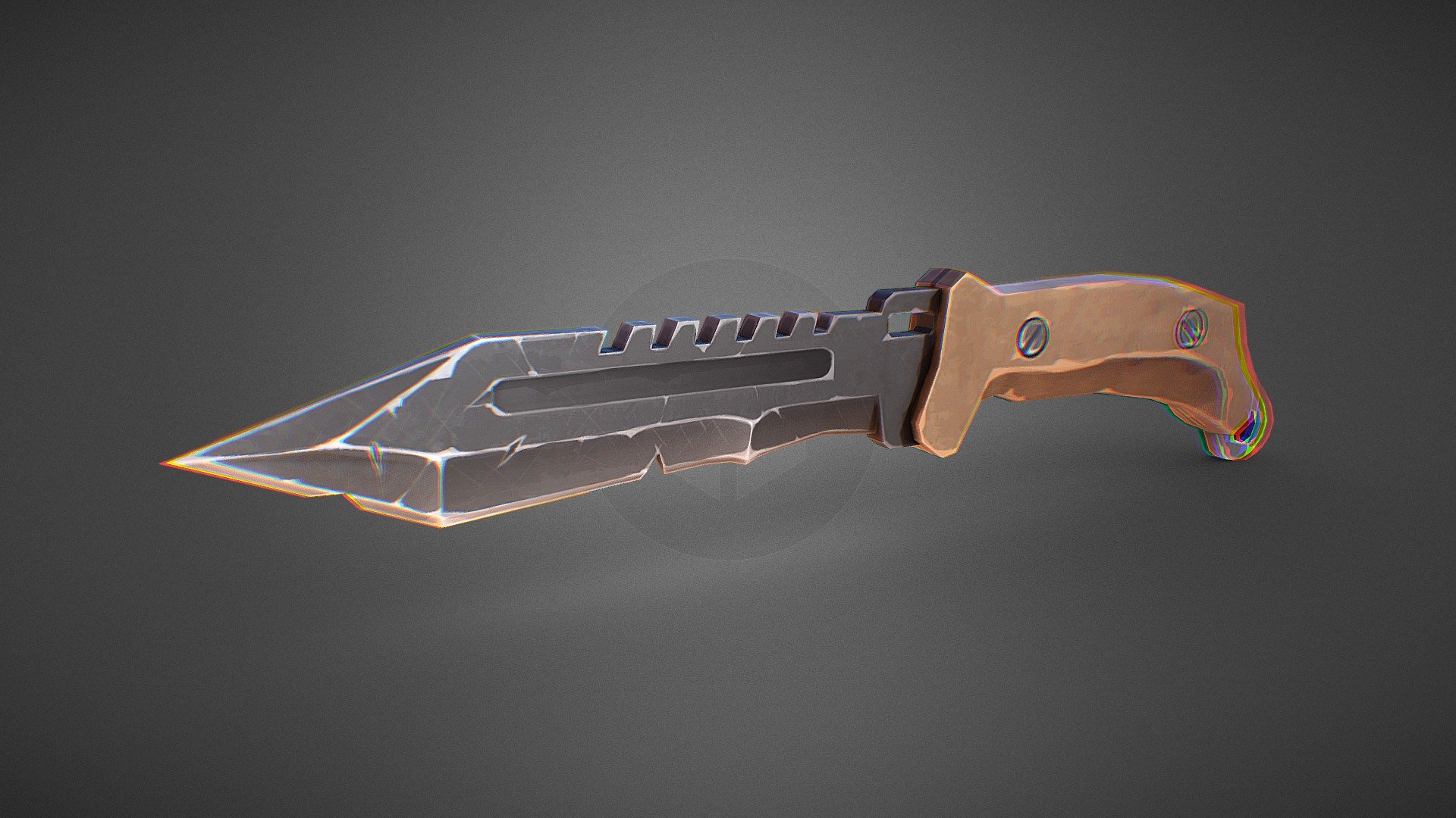 Stylized low-poly knife - 3D model by Vladimir Polygalov (@jpegy ...