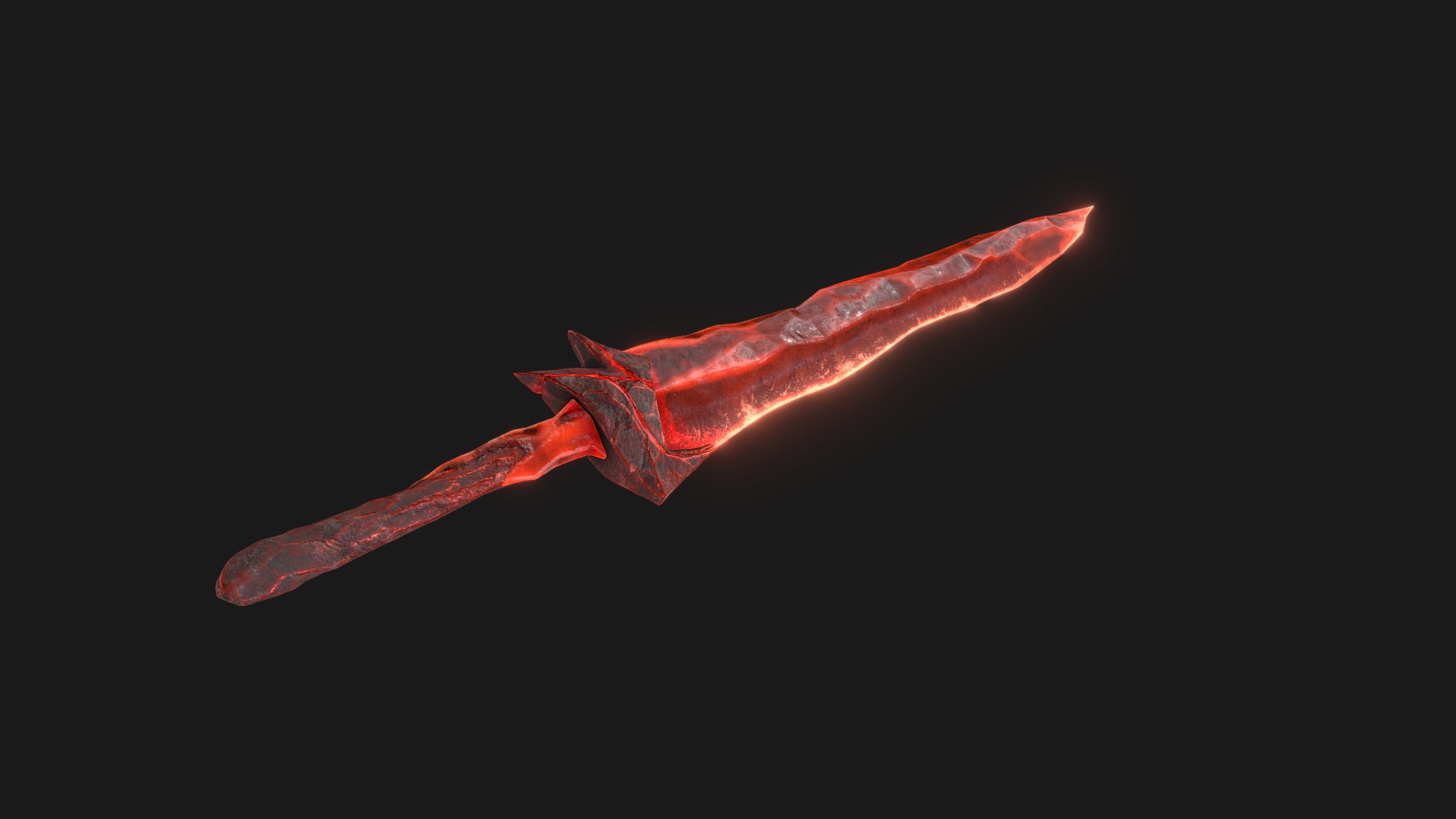 3D model Crystal Sword - This is a 3D model of the Crystal Sword. The 3D model is about a red and white feather.