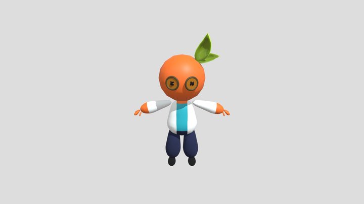 Dr Tangerine Plushie 3D Model