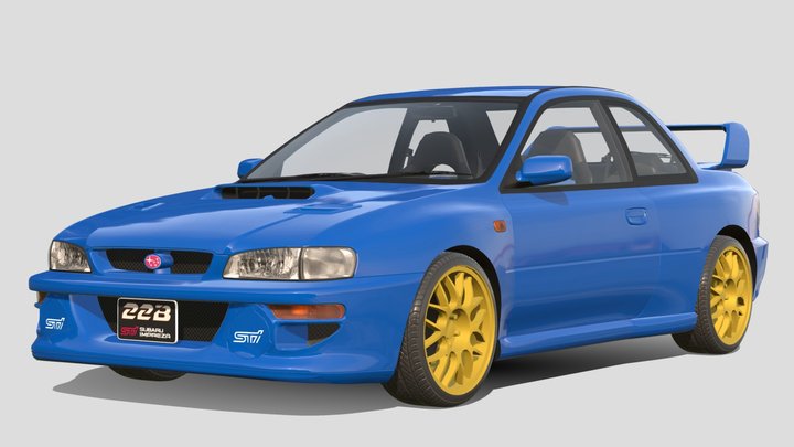 1998 Subaru IMPREZA 22B STi Version – Modello 3D gratuito STL