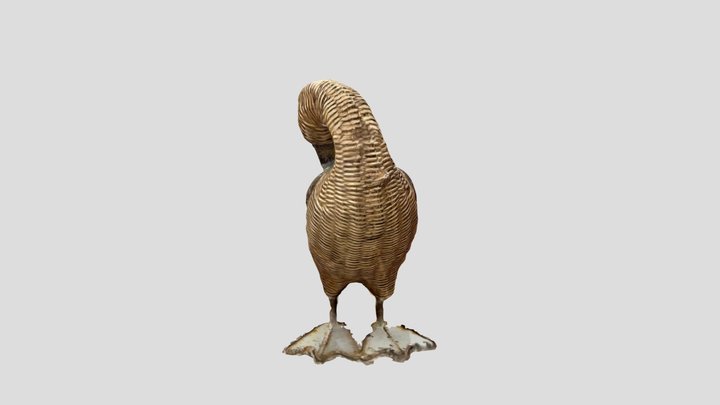 Wicker Duck Standing 3D Model