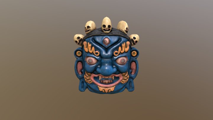 Buddha Style Mask 3D Model