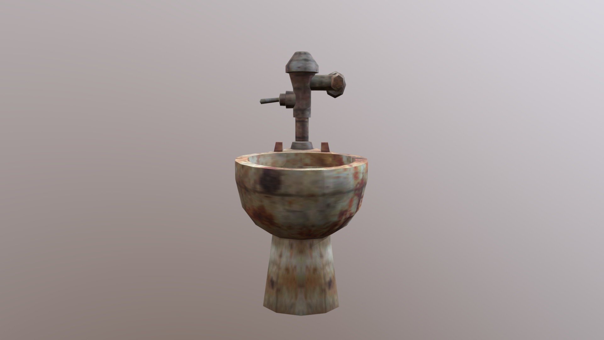Silent Hill toilet with no seat dirty Download Free 3D model by