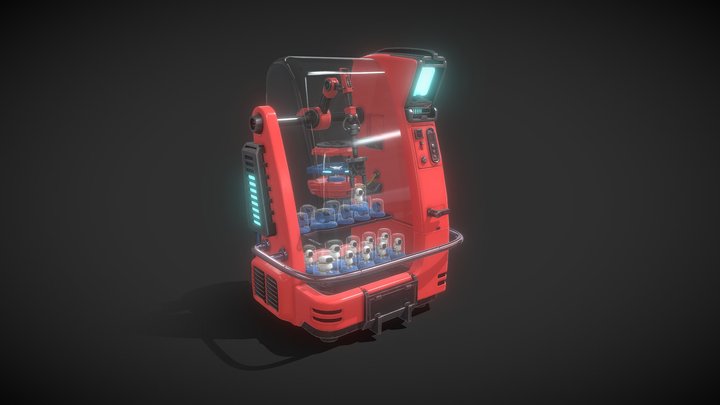 Retro Vending Machine 3D Model